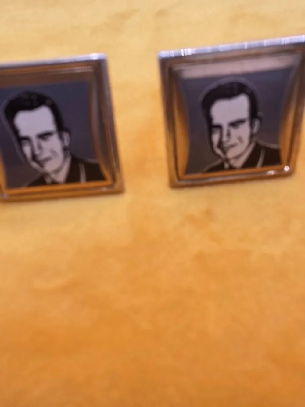 Vintage Richard Nixon Portrait Cufflinks Political Memorabilia